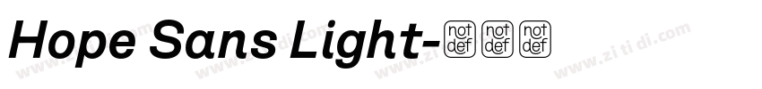 Hope Sans Light字体转换